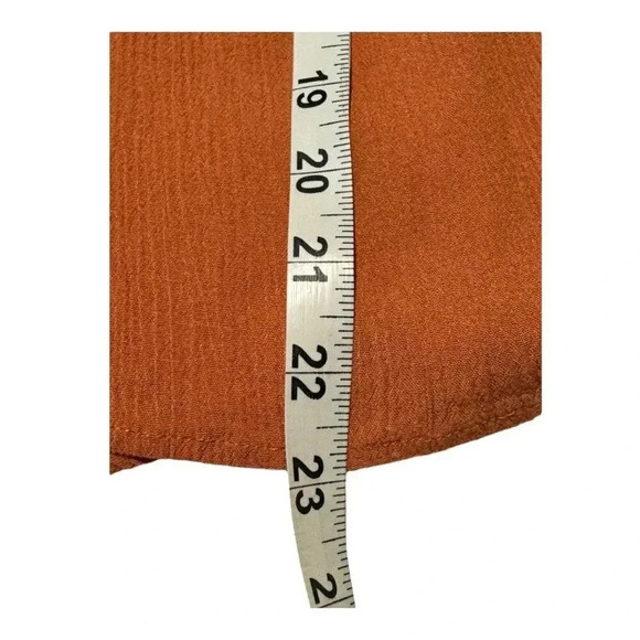 Bobeau Women’s Medium Orange Bohemian V-Neck Flare Sleeve Flowy Top - Picture 5 of 5